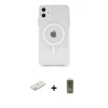 MARSİLYAN™- iPhone 11 Kılıf Ahenk Yansıma Prime - Siyah Joko Magic 5D Hayalet Cam + Renkli Kamera Lens Koruma Cam - TU