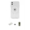 MARSİLYAN™- iPhone 11 Kılıf Ahenk Yansıma Prime - Siyah Joko Magic 5D Hayalet Cam + Renkli Kamera Lens Koruma Cam - PE