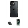 MARSİLYAN™- iPhone 11 Kılıf Akış Çizgi Koleksiyonu - Şeffaf 360 Full Body Arka Koruyucu + Kamera Lens Koruma Cam - SF