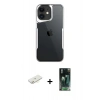 MARSİLYAN™- iPhone 11 Kılıf Akış Çizgi Koleksiyonu - Şeffaf 360 Full Body Arka Koruyucu + Renkli Kamera Lens Koruma Cam - SI