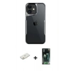 MARSİLYAN™- iPhone 11 Kılıf Akış Çizgi Koleksiyonu - Şeffaf 360 Full Body Arka Koruyucu + Renkli Kamera Lens Koruma Cam - TU