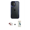 MARSİLYAN™- iPhone 11 Kılıf Akış Çizgi Koleksiyonu - Şeffaf Pasifik Cam Ekran Koruyucu + Pers Alüminyum Kamera Lens - KI