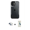 MARSİLYAN™- iPhone 11 Kılıf Akış Çizgi Koleksiyonu - Şeffaf Pasifik Cam Ekran Koruyucu + Pers Alüminyum Kamera Lens - LT