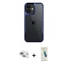 MARSİLYAN™- iPhone 11 Kılıf Akış Çizgi Koleksiyonu - Şeffaf Pasifik Cam Ekran Koruyucu + Pers Alüminyum Kamera Lens - YL