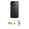 MARSİLYAN™- iPhone 11 Kılıf Akış Çizgi Koleksiyonu - Şeffaf Pasifik Cam Ekran Koruyucu + Rainbow Kamera Lens Koruma Cam - KI