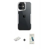 MARSİLYAN™- iPhone 11 Kılıf Akış Çizgi Koleksiyonu - Şeffaf Pasifik Cam Ekran Koruyucu + Renkli Kamera Lens Koruma Cam - PE