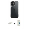 MARSİLYAN™- iPhone 11 Kılıf Akış Çizgi Koleksiyonu - Şeffaf Pasifik Cam Ekran Koruyucu + Renkli Kamera Lens Koruma Cam - SI
