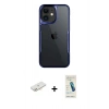 MARSİLYAN™- iPhone 11 Kılıf Akış Çizgi Koleksiyonu - Şeffaf Pasifik Cam Ekran Koruyucu + Renkli Kamera Lens Koruma Cam - YL