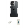 MARSİLYAN™- iPhone 11 Kılıf Akış Çizgi Koleksiyonu - Şeffaf Pasifik Cam Ekran Koruyucu + Renkli Kamera Lens Koruma Cam - YL