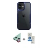 MARSİLYAN™- iPhone 11 Kılıf Akış Çizgi Koleksiyonu - Şeffaf Royal Nano Ekran Koruyucu + Raze Metal Kamera Lens - KI