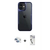 MARSİLYAN™- iPhone 11 Kılıf Akış Çizgi Koleksiyonu - Şeffaf Uv Polymer Nano Ekran Koruyucu + Pers Alüminyum Kamera Lens - GI