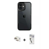 MARSİLYAN™- iPhone 11 Kılıf Akış Çizgi Koleksiyonu - Şeffaf Uv Polymer Nano Ekran Koruyucu + Pers Alüminyum Kamera Lens - GD