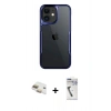 MARSİLYAN™- iPhone 11 Kılıf Akış Çizgi Koleksiyonu - Şeffaf Uv Polymer Nano Ekran Koruyucu + Pers Alüminyum Kamera Lens - GD