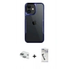 MARSİLYAN™- iPhone 11 Kılıf Akış Çizgi Koleksiyonu - Şeffaf Uv Polymer Nano Ekran Koruyucu + Pers Alüminyum Kamera Lens - YL