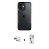 MARSİLYAN™- iPhone 11 Kılıf Akış Çizgi Koleksiyonu - Şeffaf Uv Polymer Nano Ekran Koruyucu + Pers Alüminyum Kamera Lens - YL