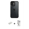 MARSİLYAN™- iPhone 11 Kılıf Akış Çizgi Koleksiyonu - Şeffaf Uv Polymer Nano Ekran Koruyucu + Renkli Kamera Lens Koruma Cam - YL