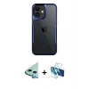 MARSİLYAN™- iPhone 11 Kılıf Akış Çizgi Koleksiyonu - Siyah 3D Antistatik Seramik Nano Ekran Koruyucu + Raze Metal Kamera Lens - MI