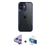 MARSİLYAN™- iPhone 11 Kılıf Akış Çizgi Koleksiyonu - Siyah 3D Antistatik Seramik Nano Ekran Koruyucu + Raze Metal Kamera Lens - MR