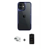 MARSİLYAN™- iPhone 11 Kılıf Akış Çizgi Koleksiyonu - Siyah 6D Antistatik Mat Seramik Hayalet Nano Ekran Koruyucu + Pers Alüminyum Kamera Lens - YL