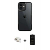 MARSİLYAN™- iPhone 11 Kılıf Akış Çizgi Koleksiyonu - Siyah 6D Antistatik Mat Seramik Hayalet Nano Ekran Koruyucu + Pers Alüminyum Kamera Lens - GD