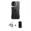 MARSİLYAN™- iPhone 11 Kılıf Akış Çizgi Koleksiyonu - Siyah 6D Antistatik Mat Seramik Hayalet Nano Ekran Koruyucu + Raze Metal Kamera Lens - GS