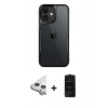 MARSİLYAN™- iPhone 11 Kılıf Akış Çizgi Koleksiyonu - Siyah 6D Antistatik Mat Seramik Hayalet Nano Ekran Koruyucu + Raze Metal Kamera Lens - GS