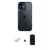 MARSİLYAN™- iPhone 11 Kılıf Akış Çizgi Koleksiyonu - Siyah 6D Antistatik Mat Seramik Hayalet Nano Ekran Koruyucu + Sarı Renkli Kamera Lens Koruma Cam