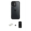 MARSİLYAN™- iPhone 11 Kılıf Akış Çizgi Koleksiyonu - Siyah 6D Antistatik Mat Seramik Hayalet Nano Ekran Koruyucu + Renkli Kamera Lens Koruma Cam - TU