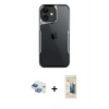 MARSİLYAN™- iPhone 11 Kılıf Akış Çizgi Koleksiyonu - Siyah 6D Mat Seramik Hayalet Nano Ekran Koruyucu + Pers Alüminyum Kamera Lens - GI