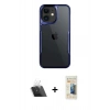 MARSİLYAN™- iPhone 11 Kılıf Akış Çizgi Koleksiyonu - Siyah 6D Mat Seramik Hayalet Nano Ekran Koruyucu + Şeffaf Kamera Lens Koruma Cam