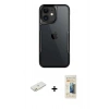 MARSİLYAN™- iPhone 11 Kılıf Akış Çizgi Koleksiyonu - Siyah 6D Mat Seramik Hayalet Nano Ekran Koruyucu + Renkli Kamera Lens Koruma Cam - TU