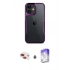 MARSİLYAN™- iPhone 11 Kılıf Akış Çizgi Koleksiyonu - Siyah Bilvis 5in1 3D Magic Cam Ekran Koruyucu + Pers Alüminyum Kamera Lens - KI