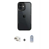 MARSİLYAN™- iPhone 11 Kılıf Akış Çizgi Koleksiyonu - Siyah Joko Magic 5D Cam + Pers Alüminyum Kamera Lens - GD