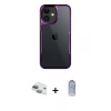 MARSİLYAN™- iPhone 11 Kılıf Akış Çizgi Koleksiyonu - Siyah Joko Magic 5D Cam + Pers Alüminyum Kamera Lens - YL