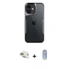 MARSİLYAN™- iPhone 11 Kılıf Akış Çizgi Koleksiyonu - Siyah Joko Magic 5D Cam + Pers Alüminyum Kamera Lens - GD