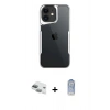 MARSİLYAN™- iPhone 11 Kılıf Akış Çizgi Koleksiyonu - Siyah Joko Magic 5D Cam + Pers Alüminyum Kamera Lens - YL