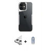 MARSİLYAN™- iPhone 11 Kılıf Akış Çizgi Koleksiyonu - Siyah Joko Magic 5D Cam + Raze Metal Kamera Lens - GS