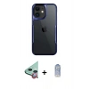 MARSİLYAN™- iPhone 11 Kılıf Akış Çizgi Koleksiyonu - Siyah Joko Magic 5D Cam + Raze Metal Kamera Lens - KI