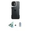 MARSİLYAN™- iPhone 11 Kılıf Akış Çizgi Koleksiyonu - Siyah Joko Magic 5D Cam + Raze Metal Kamera Lens - MI