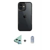 MARSİLYAN™- iPhone 11 Kılıf Akış Çizgi Koleksiyonu - Siyah Joko Magic 5D Cam + Raze Metal Kamera Lens - MI
