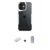 MARSİLYAN™- iPhone 11 Kılıf Akış Çizgi Koleksiyonu - Siyah Joko Magic 5D Cam + Renkli Kamera Lens Koruma Cam - YL