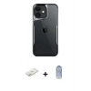 MARSİLYAN™- iPhone 11 Kılıf Akış Çizgi Koleksiyonu - Siyah Joko Magic 5D Cam + Renkli Kamera Lens Koruma Cam - SI