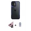 MARSİLYAN™- iPhone 11 Kılıf Akış Çizgi Koleksiyonu - Siyah Joko Magic 5D Cam + Raze Metal Kamera Lens - SH