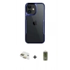 MARSİLYAN™- iPhone 11 Kılıf Akış Çizgi Koleksiyonu - Siyah Joko Magic 5D Hayalet Cam + Pers Alüminyum Kamera Lens - GD