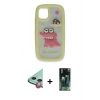 MARSİLYAN™- iPhone 11 Kılıf Akış Yansıma - Şeffaf 360 Full Body Arka Koruyucu + Raze Metal Kamera Lens - KI
