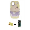 MARSİLYAN™- iPhone 11 Kılıf Akış Yansıma - Şeffaf 360 Full Body Arka Koruyucu + Rainbow Kamera Lens Koruma Cam - KI