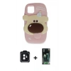 MARSİLYAN™- iPhone 11 Kılıf Akış Yansıma - Şeffaf 360 Full Body Arka Koruyucu + PVD Metal Kamera Lens - SH
