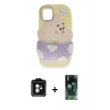 MARSİLYAN™- iPhone 11 Kılıf Akış Yansıma - Şeffaf 360 Full Body Arka Koruyucu + PVD Metal Kamera Lens - YL