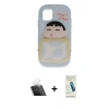 MARSİLYAN™- iPhone 11 Kılıf Akış Yansıma - Şeffaf Pasifik Cam Ekran Koruyucu + Kamera Lens Koruma Cam - SF