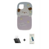 MARSİLYAN™- iPhone 11 Kılıf Akış Yansıma - Şeffaf Pasifik Cam Ekran Koruyucu + Kamera Lens Koruma Cam - SF
